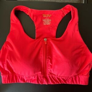 Tek Gear Pink Front Zip Sports Bra